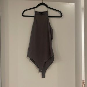 Small Grey Racerback Forever 21 Bodysuit
